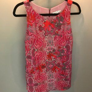 cabi Pink Paisley Jubilee Tunic Blouse